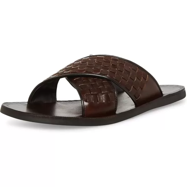 imageSteve Madden Mens Lukke Slide SandalBrown Leather