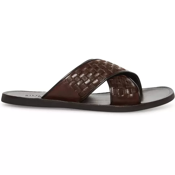 imageSteve Madden Mens Lukke Slide SandalBrown Leather