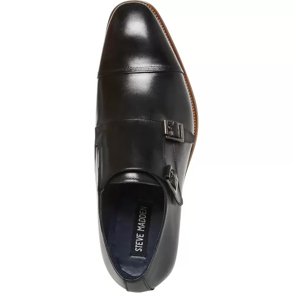 imageSteve Madden Mens Classic MonkStrap LoaferBlack Leather