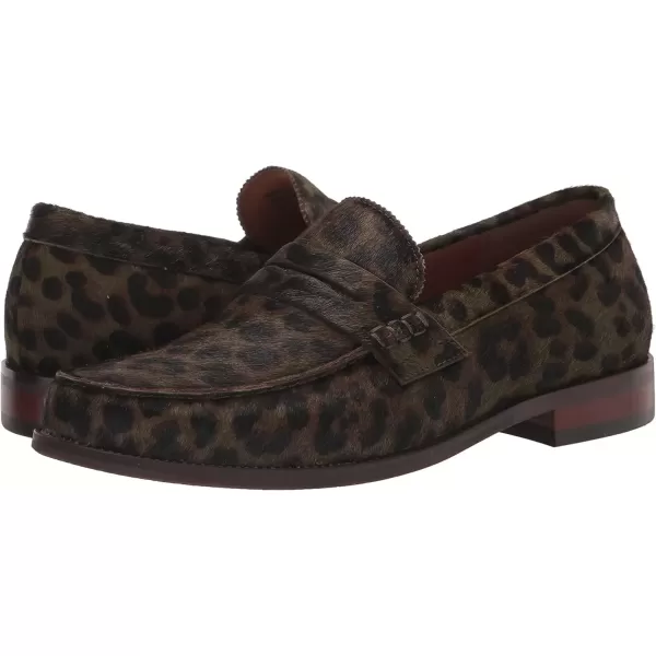 imageSteve Madden Mens Raddix Penny LoaferOliveLeopard