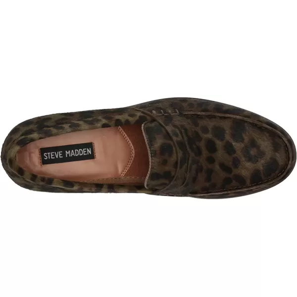 imageSteve Madden Mens Raddix Penny LoaferOliveLeopard