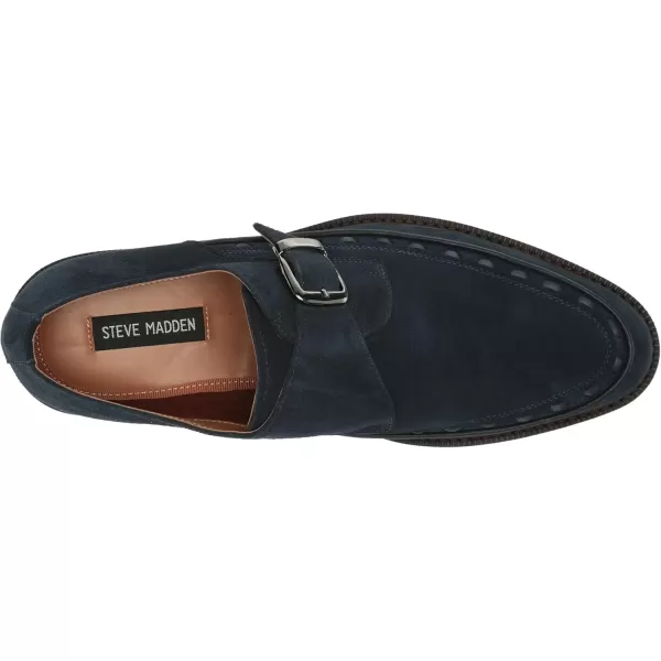 imageSteve Madden Mens Classic MonkStrap LoaferNavy Suede