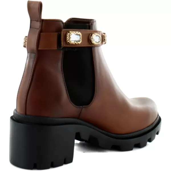 imageSteve Madden Womens Amulet Ankle BootCognac Leather