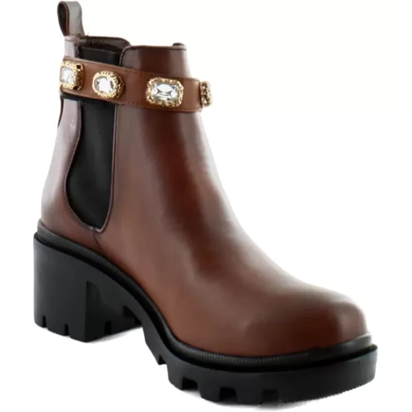 imageSteve Madden Womens Amulet Ankle BootCognac Leather