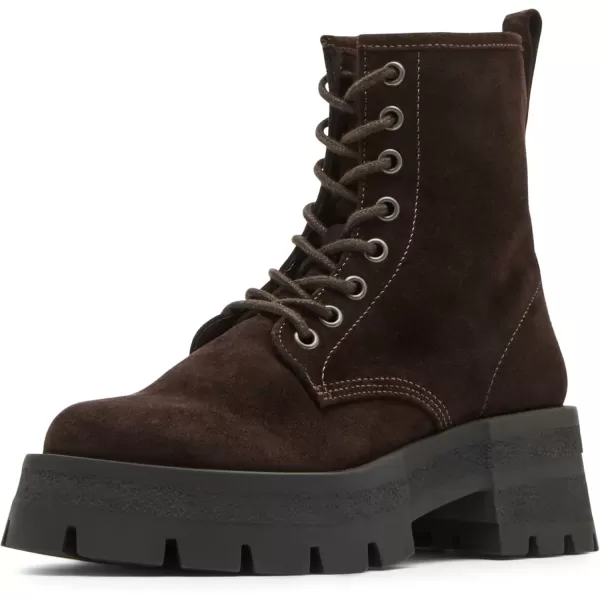 imageSteve Madden Womens Combat BootBrown Suede