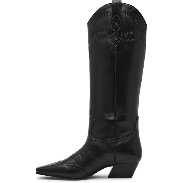 imageSteve Madden Womens Dollie Western BootBlack Leather