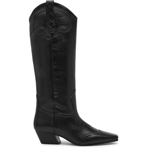 imageSteve Madden Womens Dollie Western BootBlack Leather