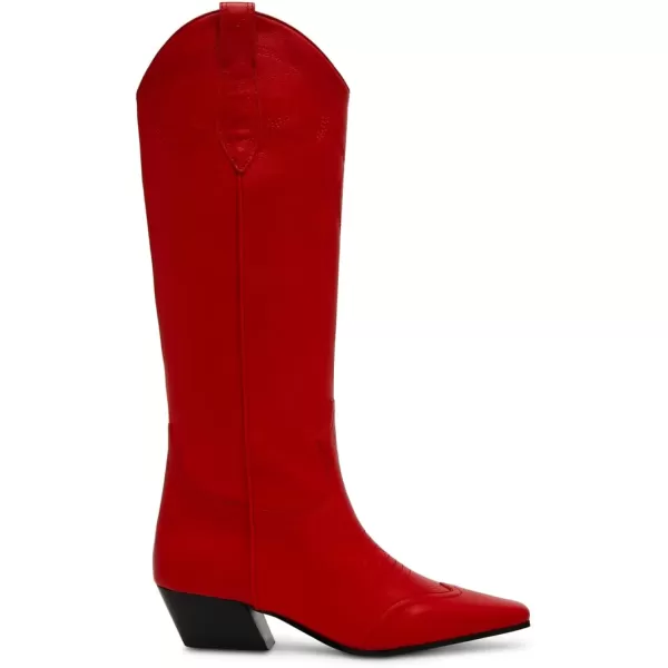 imageSteve Madden Womens Dollie Western BootRed Leather