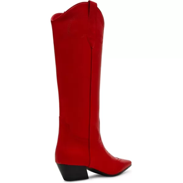 imageSteve Madden Womens Dollie Western BootRed Leather