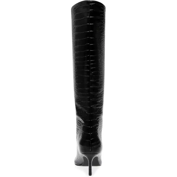 imageSteve Madden Womens Lavan Knee High BootBlack Croco