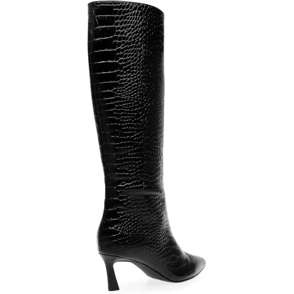 imageSteve Madden Womens Lavan Knee High BootBlack Croco