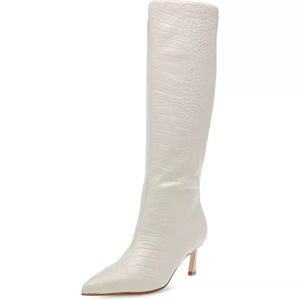 imageSteve Madden Womens Lavan Knee High BootBone Croco