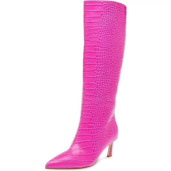 imageSteve Madden Womens Lavan Knee High BootPink Croco