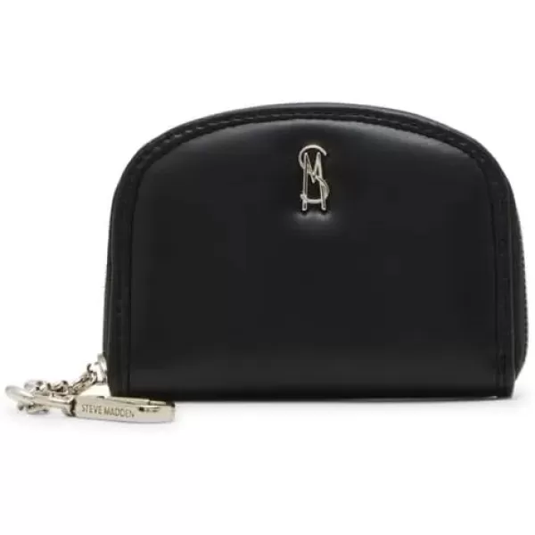 imageSteve Madden Womens Bjadez Card Case Wallet JADEZ Dome Zipper PouchBlack
