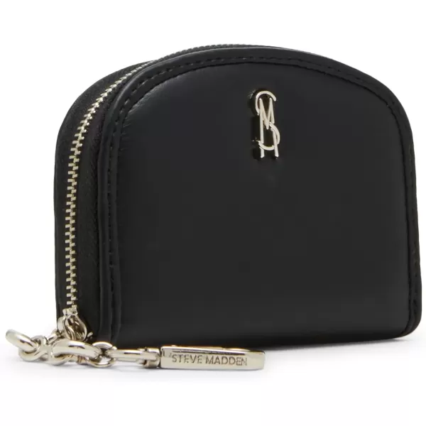 imageSteve Madden Womens Bjadez Card Case Wallet JADEZ Dome Zipper PouchBlack