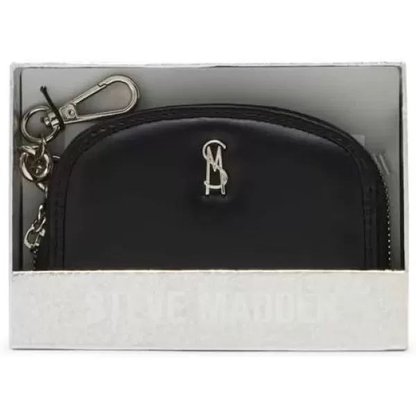 imageSteve Madden Womens Bjadez Card Case Wallet JADEZ Dome Zipper PouchBlack