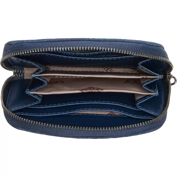 imageSteve Madden Womens Bjadez Card Case Wallet JADEZ Dome Zipper PouchBlue