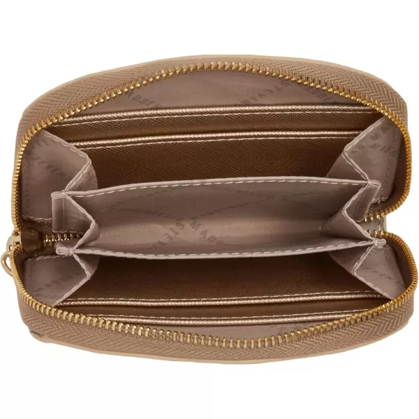 imageSteve Madden Womens Bjadez Card Case Wallet JADEZ Dome Zipper PouchChampagne