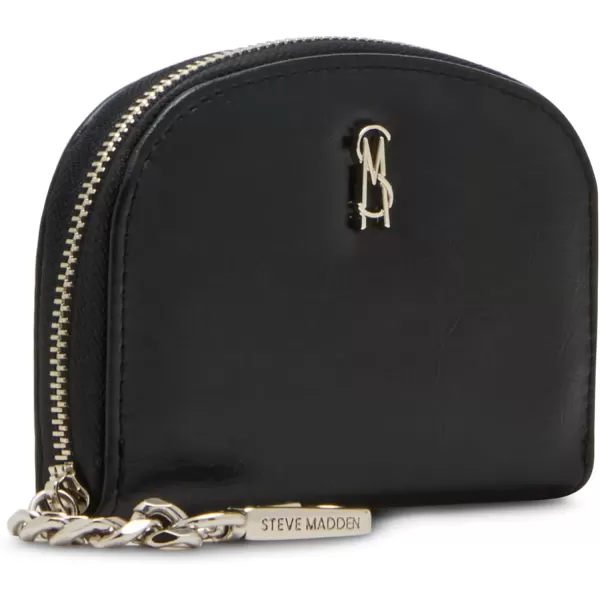 imageSteve Madden Womens Bjadez Card Case Wallet JADEZ Dome Zipper PouchDistressed Black