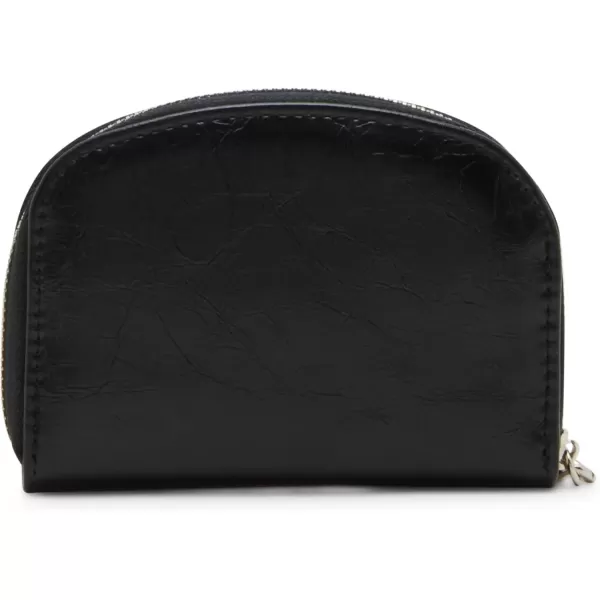 imageSteve Madden Womens Bjadez Card Case Wallet JADEZ Dome Zipper PouchDistressed Black