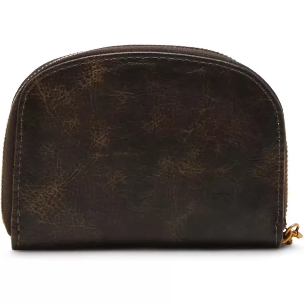 imageSteve Madden Womens Bjadez Card Case Wallet JADEZ Dome Zipper PouchDk Brown
