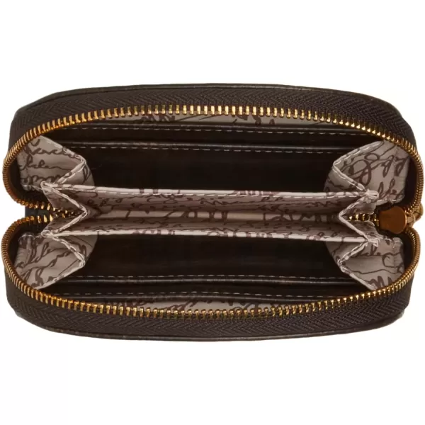 imageSteve Madden Womens Bjadez Card Case Wallet JADEZ Dome Zipper PouchDk Brown