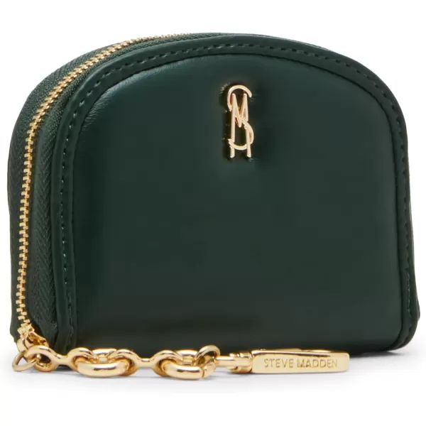 imageSteve Madden Womens Bjadez Card Case Wallet JADEZ Dome Zipper PouchGreen