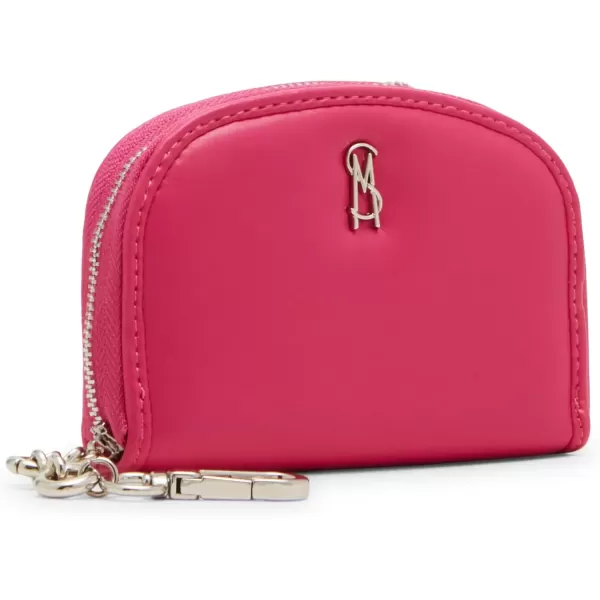 imageSteve Madden Womens Bjadez Card Case Wallet JADEZ Dome Zipper PouchHot Pink