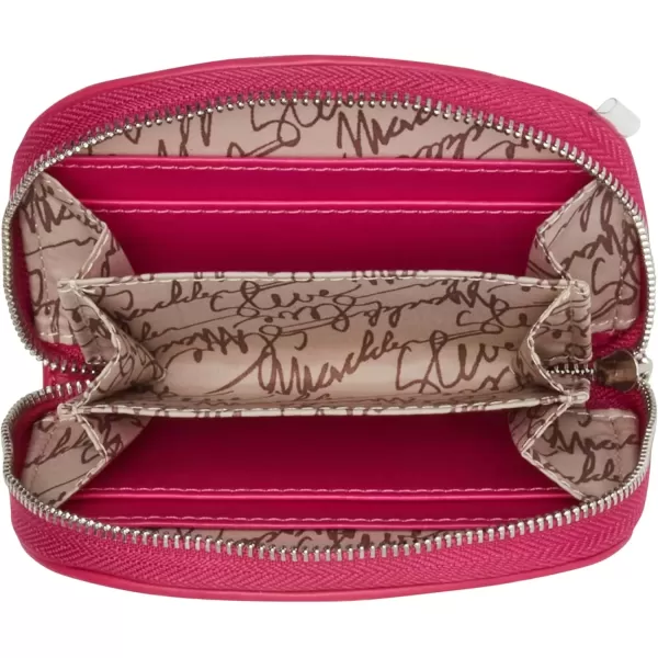 imageSteve Madden Womens Bjadez Card Case Wallet JADEZ Dome Zipper PouchHot Pink