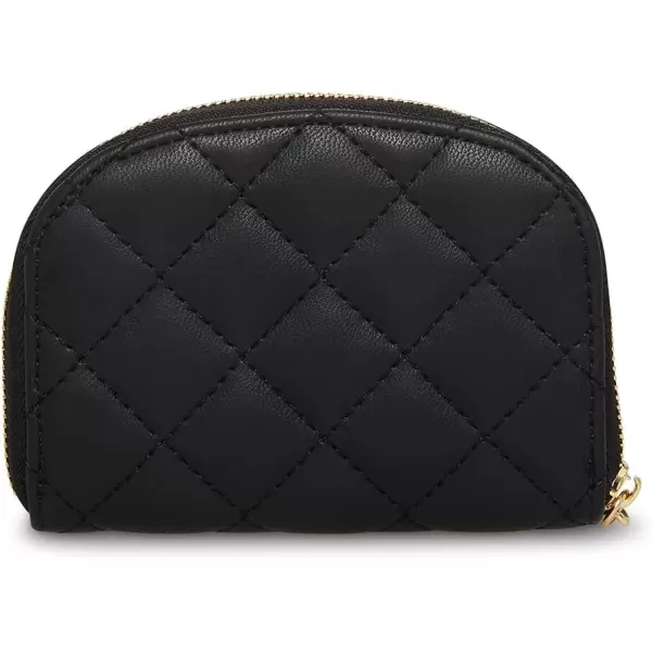 imageSteve Madden Womens Bjadez Card Case Wallet JADEZ Dome Zipper PouchQuilted Black