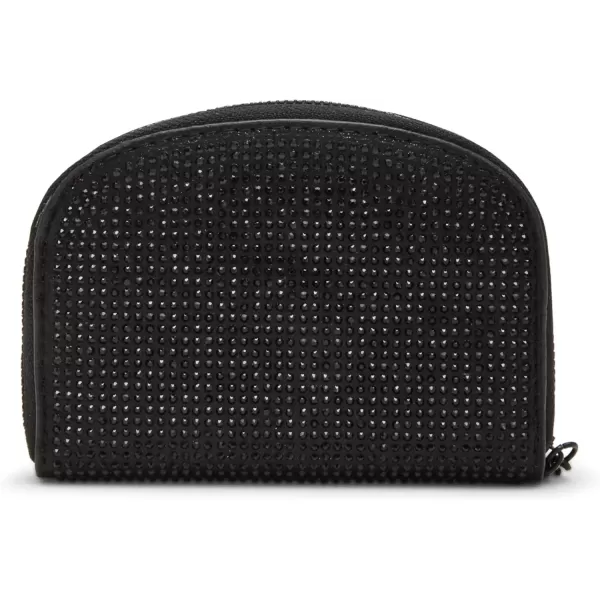 imageSteve Madden Womens Bjadez Card Case Wallet JADEZ Dome Zipper PouchRhinestone Black
