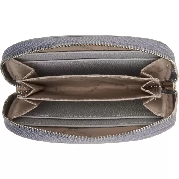 imageSteve Madden Womens Bjadez Card Case Wallet JADEZ Dome Zipper PouchRhinestone Silver