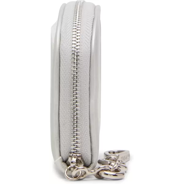 imageSteve Madden Womens Bjadez Card Case Wallet JADEZ Dome Zipper PouchSilver