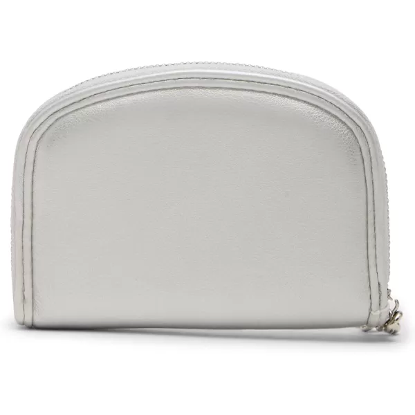 imageSteve Madden Womens Bjadez Card Case Wallet JADEZ Dome Zipper PouchSilver