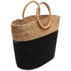 imageSteve Madden Bbarts Colorblock Tote Natural Raffia
