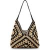 imageSteve Madden Bora Straw Crochet HoboBlack