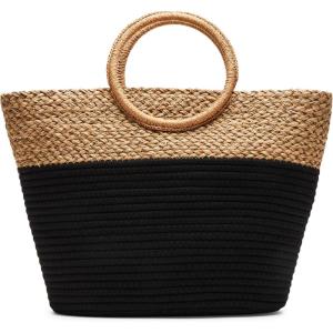 imageSteve Madden Bbarts Colorblock Tote Natural Raffia