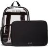 imageSteve Madden Womens Clear Backpack with Tech Pouch Black One SizeBlack
