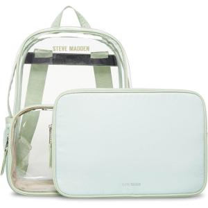 imageSteve Madden Womens Clear Backpack with Tech Pouch Black One SizeBeige