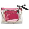 imageSteve Madden Dominic Clear Pouch with Card Case Gift SetHot Pink