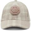 imageSTEVE MADDEN Womens Plaid BB Cap W Smiley Patch Off White