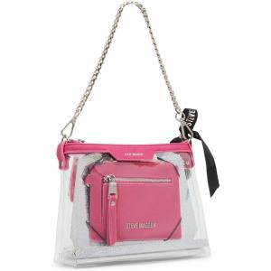 imageSteve Madden Dominic Clear Pouch with Card Case Gift SetHot Pink