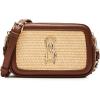 imageSteve Madden Daisys Raffia Double Zip Crossbody Straw