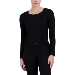 imageSteve Madden Womens Ribbed LongSleeve Sleep TeeBlack