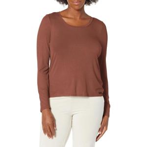 imageSteve Madden Womens Ribbed LongSleeve Sleep TeeTiramisu