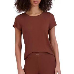 imageSteve Madden Womens Ribbed ShortSleeve Sleep TeeTiramisu
