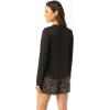 imageSteve Madden Womens Pajama 3 Piece Set Long Sleeve Shirt Pants Lounge ShortsBlack Camo Spots