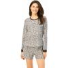 imageSteve Madden Womens Pajama 3 Piece Set Long Sleeve Shirt Pants Lounge ShortsDiamond Snake Geo