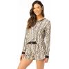 imageSteve Madden Womens Pajama 3 Piece Set Long Sleeve Shirt Pants Lounge ShortsSoft Snake