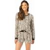 imageSteve Madden Womens Pajama 3 Piece Set Long Sleeve Shirt Pants Lounge ShortsSoft Snake